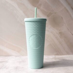 Starbucks 2021 Korean Light Green Studded Tumbler